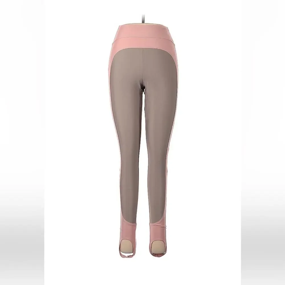 Out From Under Urban Outfitters pink and taupe stirrup leggings, size medium‎